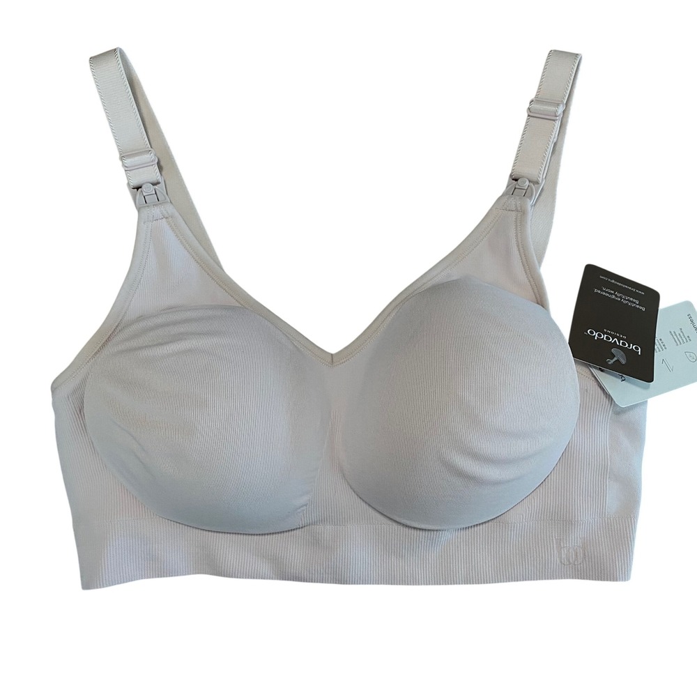 Bravado Designs Body Silk Seamless Nursing Bra Chalk Pink M Full Cup 1401VFC NEW